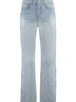 Amiri Snap Off Baggy Jeans In Blue