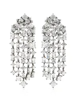 Anabela Chan Silver Smoke 18k White Gold Diamond Earrings In Metallic