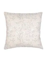 Anaya Jaipur Floral Linen Euro Pillow Down Alternative Insert In Pink