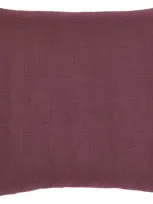 Anaya So Soft Linen Euro Pillow Down Insert In Merlot Red