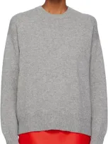 And-daughter Gray Innes Slouch Crewneck Sweater In Flannel Grey