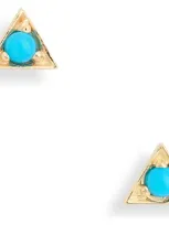 Anzie Cleo Triangle Stud Earrings In Gold