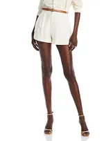 Aqua Pleated Shorts - Exclusive In White