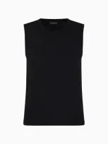 Armani Exchange Sleeveless Top In Black