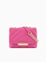 Armani Exchange Small Shoulder Bag With Quilted Workmanship In Pink