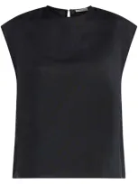 Asceno Dasha Wool And Cashmere Top In Black