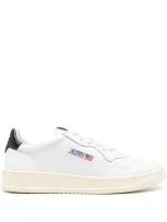 Autry Medalist Panelled Leather Sneakers In White