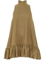 Azeeza Alcott Mini Dress Coffee In Brown