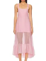 Azeeza Bellevue Midi Dress In Pink