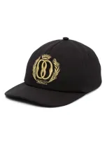 Bally Logo-embroidered Cotton Baseball Cap In Black