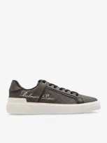 Balmain B-court Monogram Low-top Sneakers In Brown