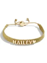 Baublebar Custom Metallic Woven Slider Bracelet In Gold