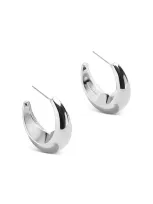 Baublebar Crescent Hoop Earrings In Silver