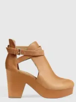 Belle & Bloom Fearless Clog Ankle Boot - Tan