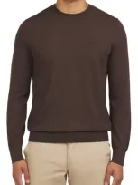 Ben Sherman Regular Fit Merino Wool Blend Sweater In Cocoa