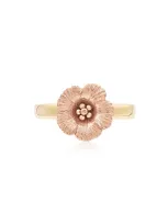 Bernard James Flora Maxi 14k Rose Gold Ring In Light Pink