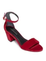 Bernardo Footwear Bowie Ankle Strap Heeled Sandal In Dark Red