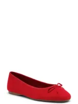 Birdies Hummingbird Ballet Flat In Red Suede