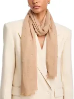 Bloomingdale's Lightweight Solid Studded Wrap In Tan