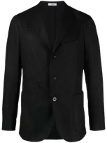 Boglioli Single-breasted Wool Blazer In Black