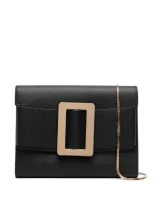 Boyy Buckle Travel Case Epsom Leather Handbag In Black