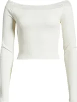 Bp. Adjustable Off The Shoulder Top In White Blanc