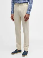 Brioni Men's Journey Gabardine Pants In Ivory