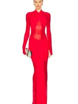 Bronx And Banco Julianna Gown In Red