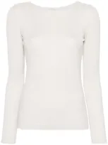 Brunello Cucinelli Women's Cashmere And Silk Sparkling Lightweight Sweater In White