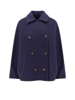 Brunello Cucinelli Coat In Blue