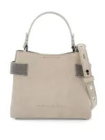 Brunello Cucinelli Handbag With Precious Bands In Grey