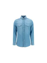 Brunello Cucinelli Shirt In Blue