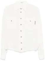 Brunello Cucinelli Silk Shirt In Neutrals