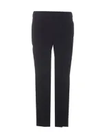 Brunello Cucinelli Black Silk-blend Trousers