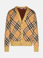 Burberry 'check' Beige Wool Cardigan