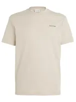 Calvin Klein Cotton Logo T-shirt In Beige