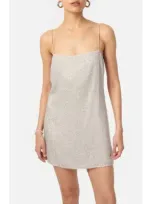 Cami Nyc Rin Metallic Silk Blend Chiffon Minidress In Haze