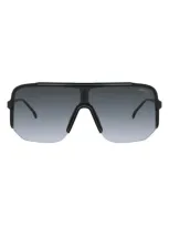 Carrera Eyewear 99mm Oversize Shield Sunglasses In Black Grey/dark Grey Sf