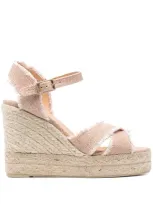 Castaã±er Raw-cut Edged Sandals In Pink