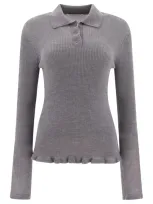 Cecilie Bahnsen Oda Polo Shirts In Grey