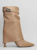 Chantal High Heels Ankle Boots In Beige