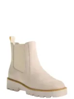 Chinese Laundry Piper Fine Faux Suede Chelsea Boot In Beige