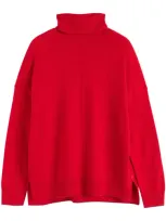 Chinti & Parker Cashmere Rollneck Sweater In Red