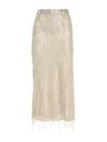 Christopher Esber Sequinned Ivy Skirt In Neutral