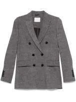 Circolo 1901 Double-breasted Blazer In Grey