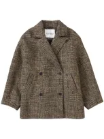 Closed Double-breasted Short Coat In 中性色