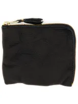 Comme Des Garçons Leather Wallet In Black