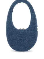 Coperni Swipe Mini Hobo Bag In Blue