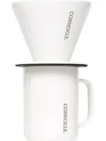 Corkcicle 16-ounce Pour Over Set In White