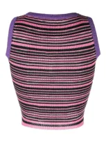 Cormio Mini Stripes Knit Top With Oblo' In Multi